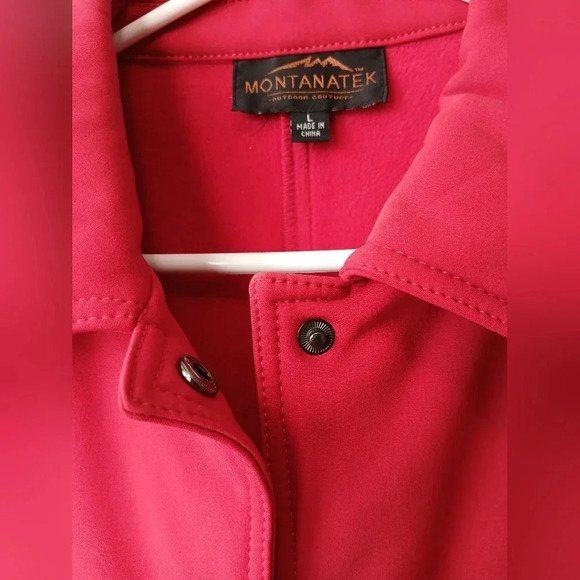 Montanatek women's size Large red zip up jacket with front pockets class… - Picture 3 of 10